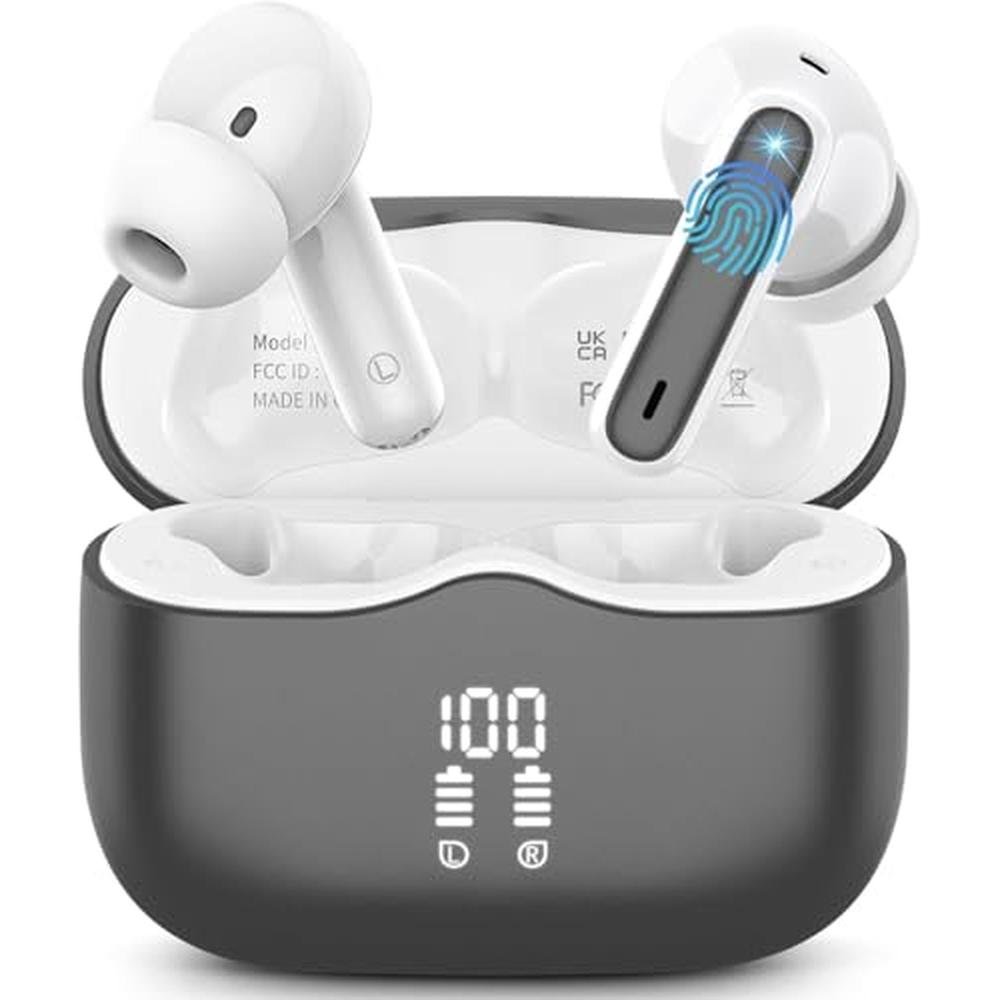 Bluetooth Earbuds: 2024 Upgrade xinwld Headphones Wireless – Front View