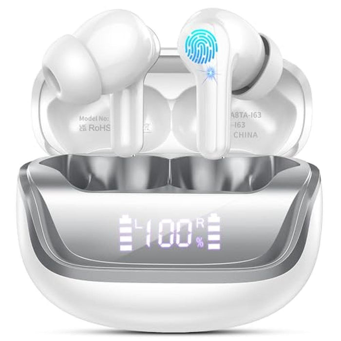 Earbuds Bluetooth: Wireless Earbuds Bluetooth 5.4 – Front View