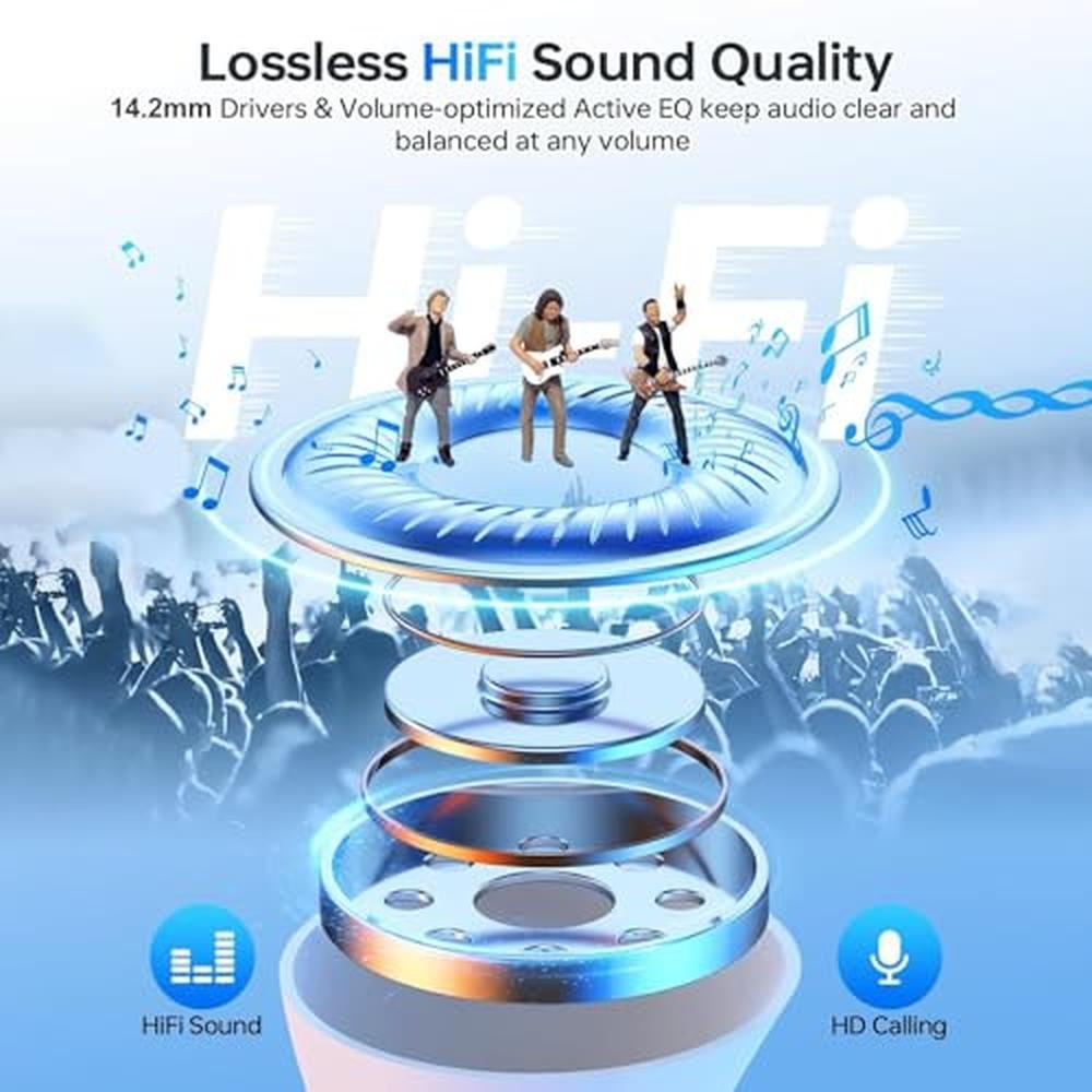 Ear Bluetooth: Wireless Earbuds Bluetooth 5.4 Headphones – Close-up Detail