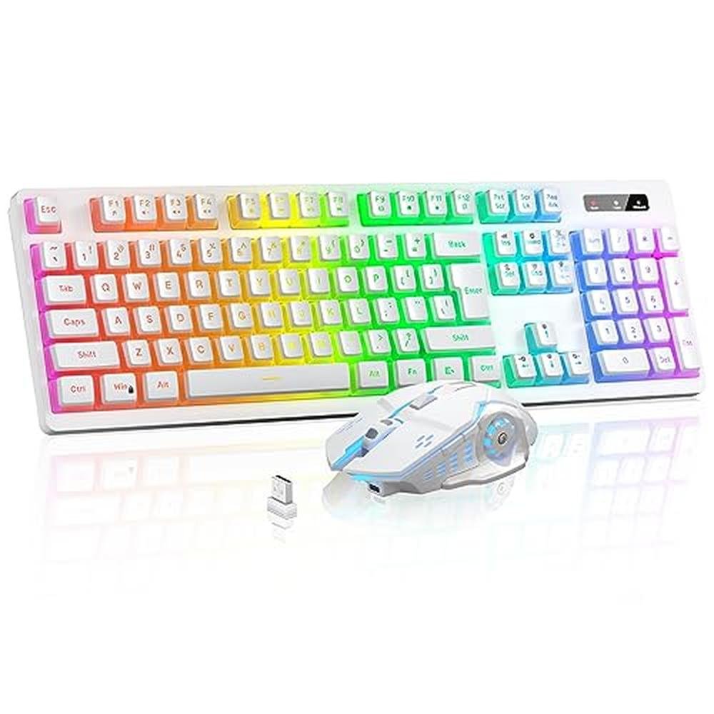 Gaming Keyboard: Wireless Gaming Keyboard and Mouse Combo – Front View