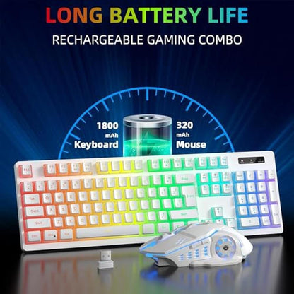 Gaming Keyboard: Wireless Gaming Keyboard and Mouse Combo – Close-up Detail