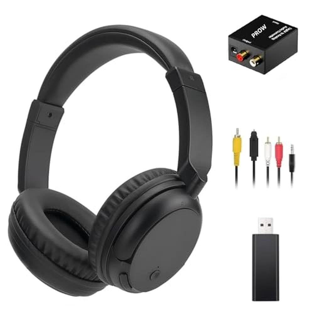 Headphones Bluetooth5.3: Over-Ear Wireless TV Headset with – Front View