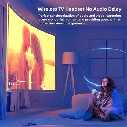 Headphones Bluetooth5.3: Over-Ear Wireless TV Headset with – Close-up Detail