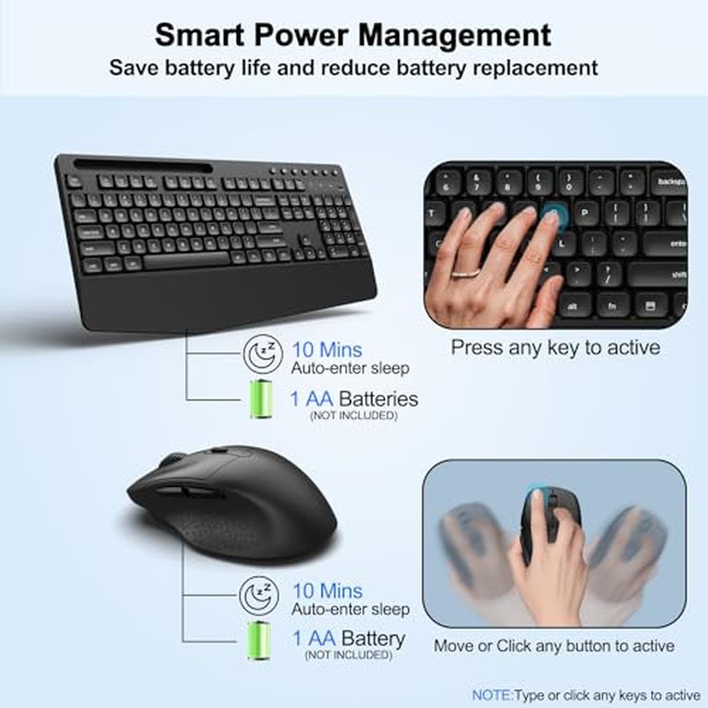 Wireless Keyboard Mouse Combo – Close-up Detail