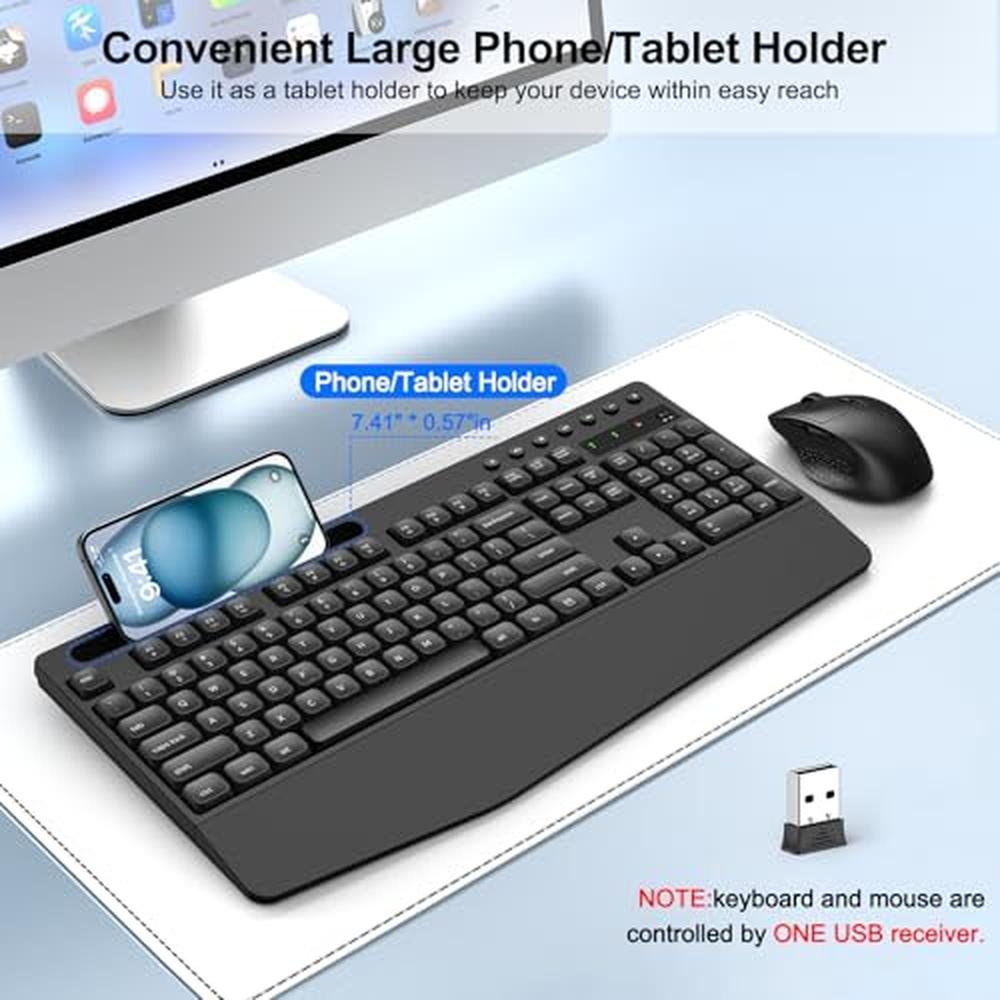 Wireless Keyboard Mouse Combo – In Use