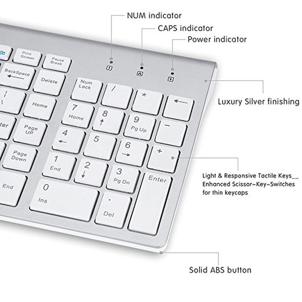 Wireless Keyboard Mouse Combo – Side View