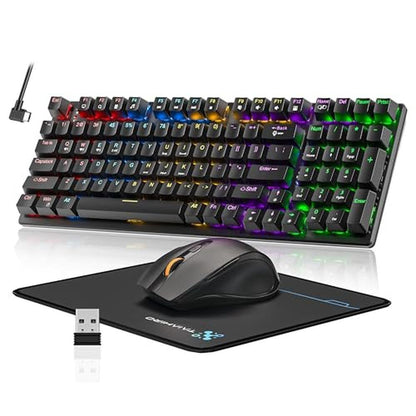 Gaming Mouse: Wireless Mechanical Gaming Keyboard and Mouse – Front View