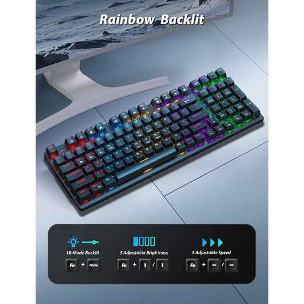 Gaming Mouse: Wireless Mechanical Gaming Keyboard and Mouse – Packaging