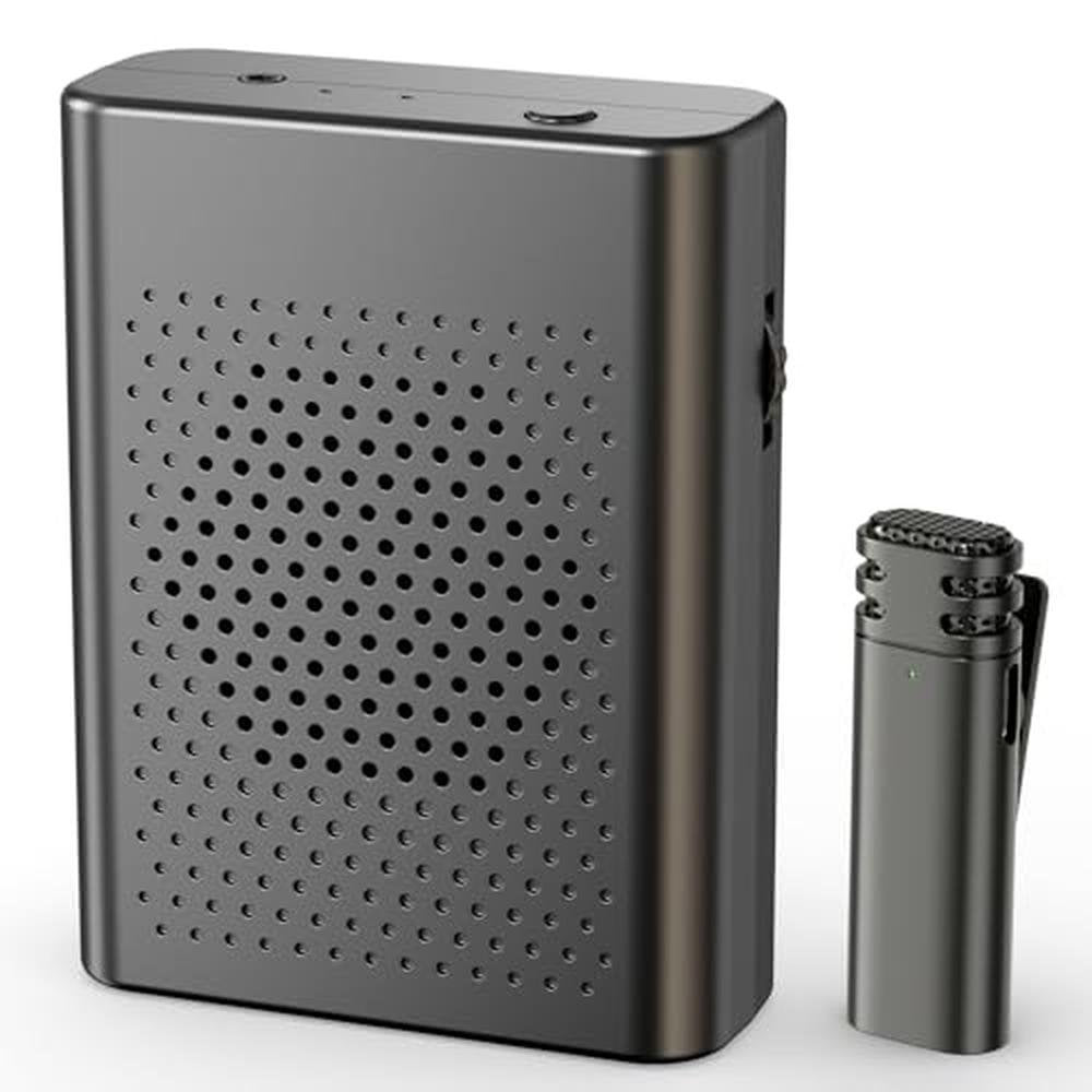 Voice Amplifier: Wireless Lavalier Lapel Microphone PA – Front View