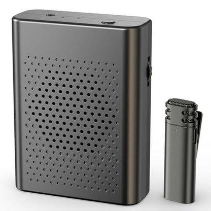Voice Amplifier: Wireless Lavalier Lapel Microphone PA – Front View