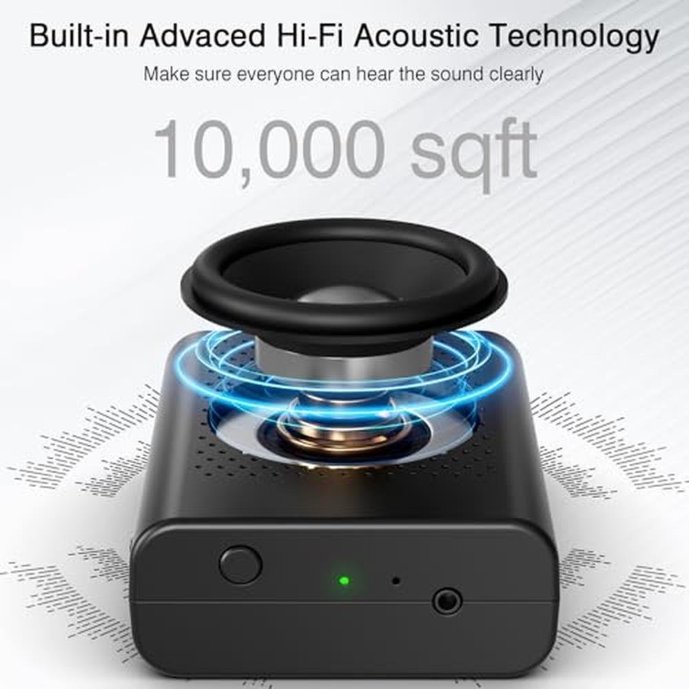 Voice Amplifier: Wireless Lavalier Lapel Microphone PA – Side View