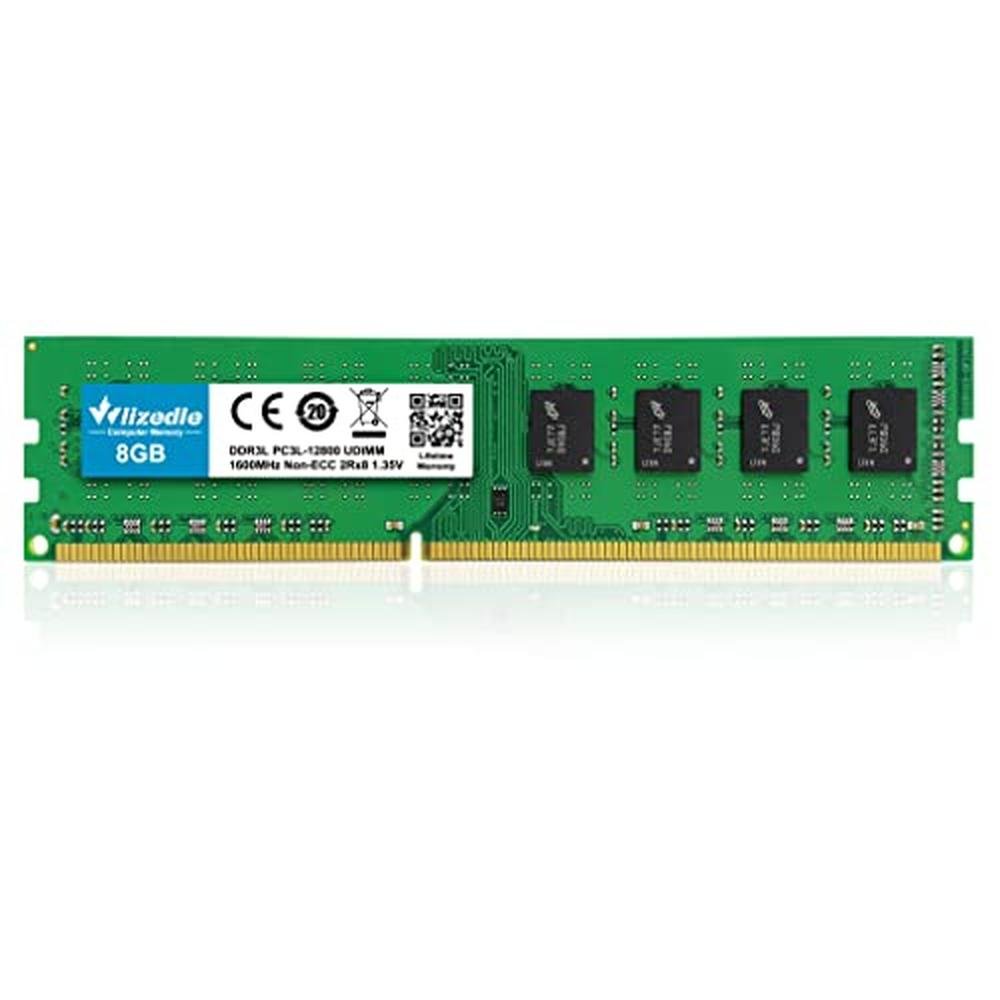 RAM 12800: Wlizedle DDR3/DDR3L 8GB 1600MHz CL11 – Front View