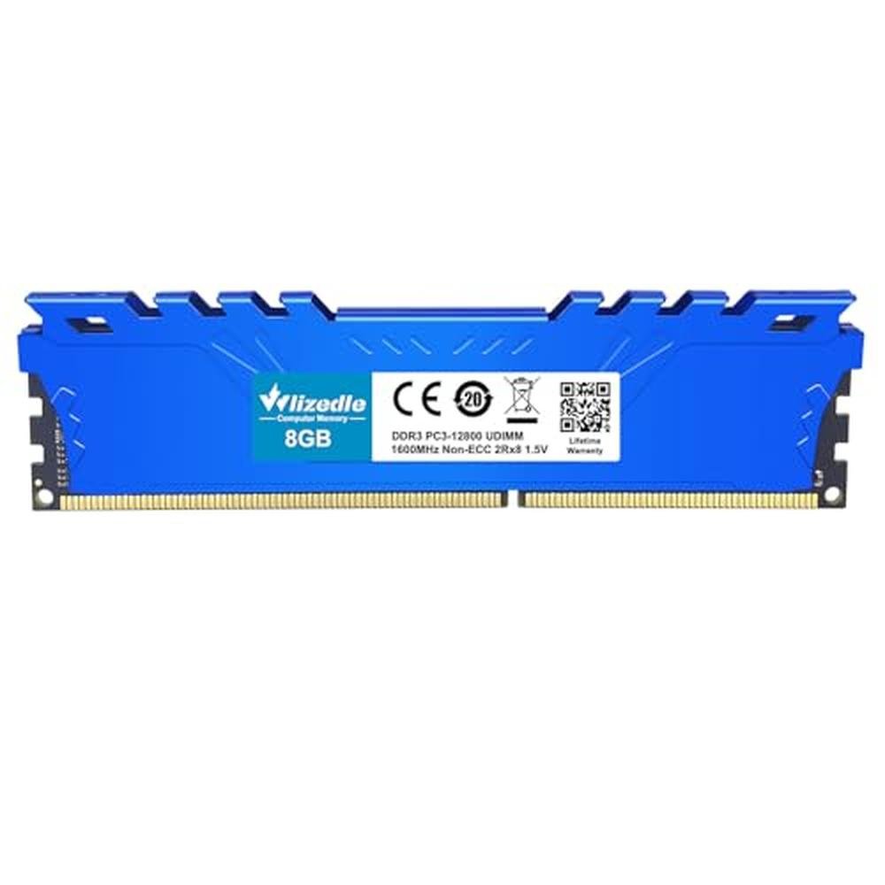 Wlizedle DDR3 RAM 32GB Kit (4x8GB) 1866MHz CL13 UDIMM – Side View