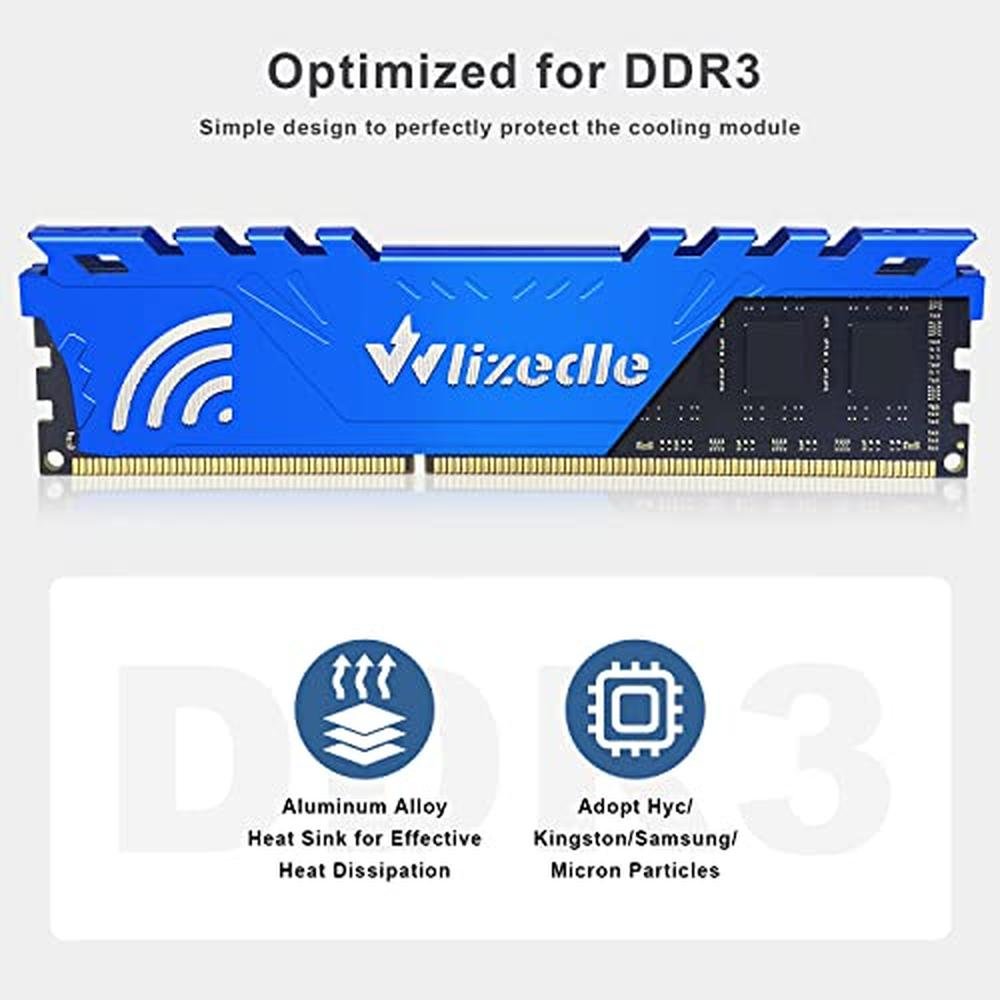 Wlizedle DDR3 RAM 32GB Kit (4x8GB) 1866MHz CL13 UDIMM – Packaging