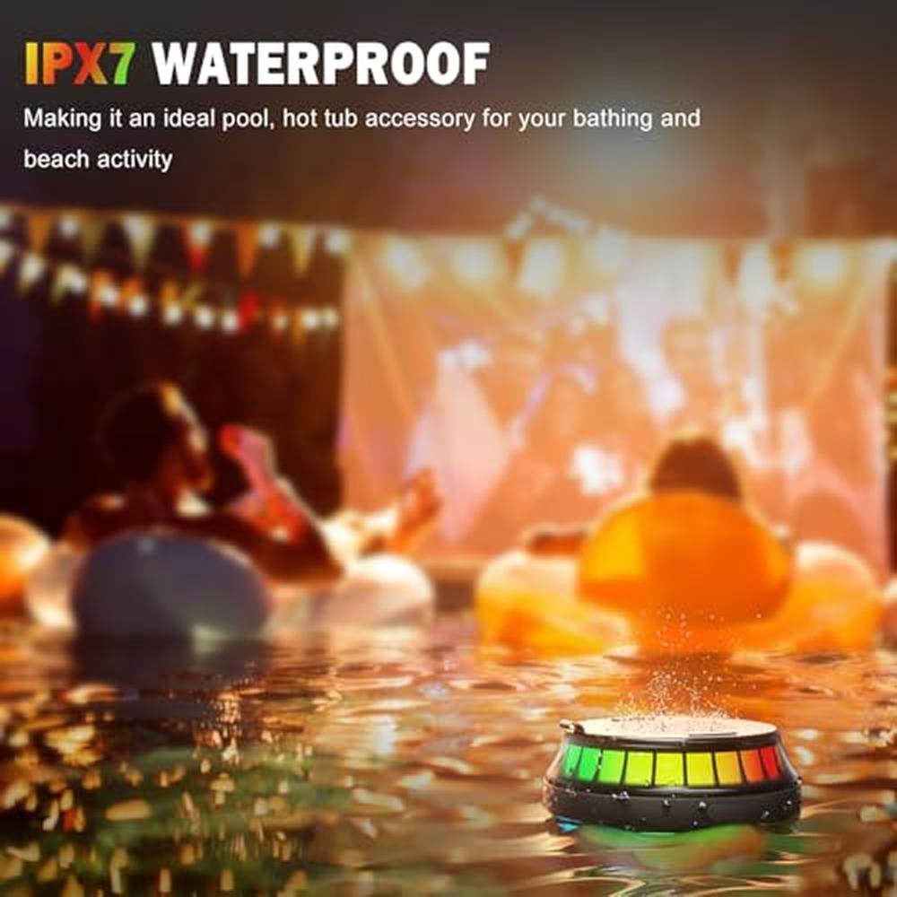 Floating Speaker: WNWT Waterproof IPX7 Wireless Pool – Close-up Detail