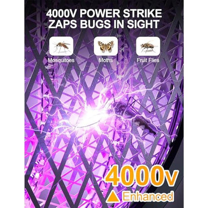 WOCVRYY Electric Fly Swatter: Foldable Bug Zapper Racket – Side View