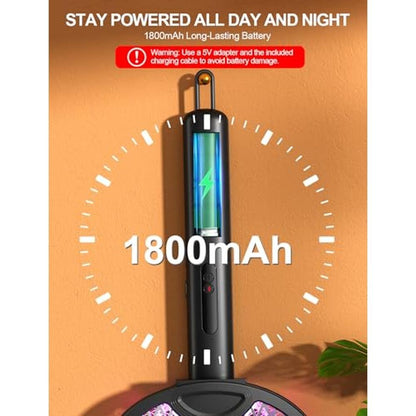 WOCVRYY Electric Fly Swatter: Foldable Bug Zapper Racket – Close-up Detail