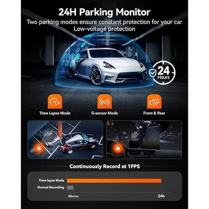 WOLFBOX 4K Dash Cam: Front and Rear WiFi UHD 2160p 1080p – Packaging