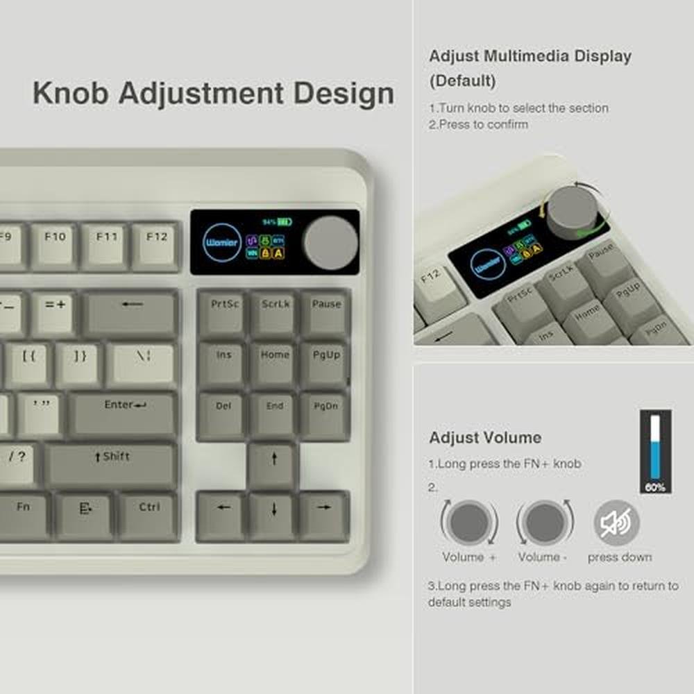 Womier Retro 75 Gaming Keyboard – Close-up Detail