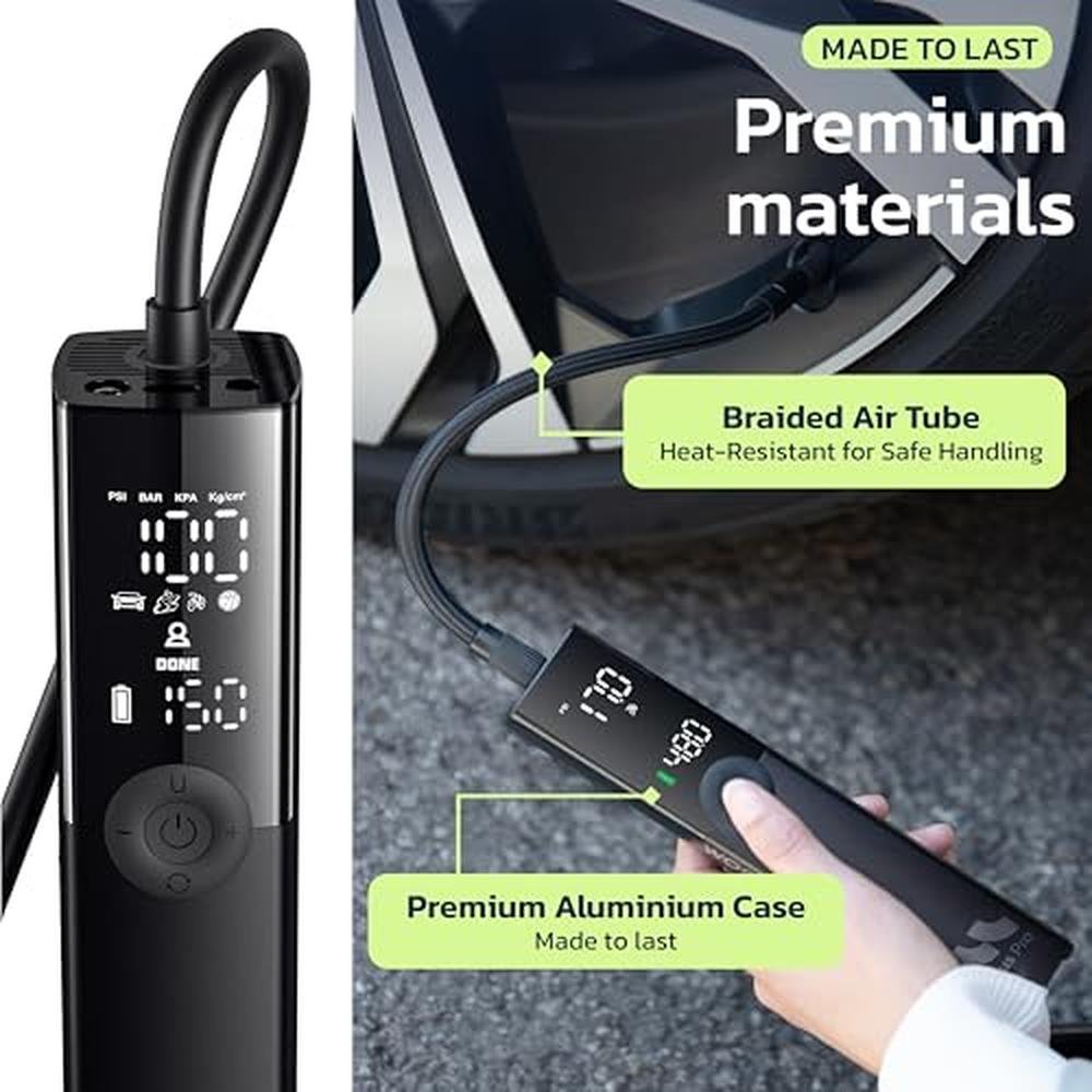 Tire Air: Woowind Premium Tire Inflator Portable Air – In Use