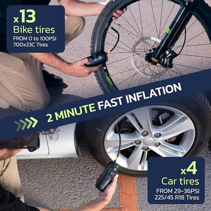 Air Pump for Tires: Woowind Tire Inflator Portable Air – Side View