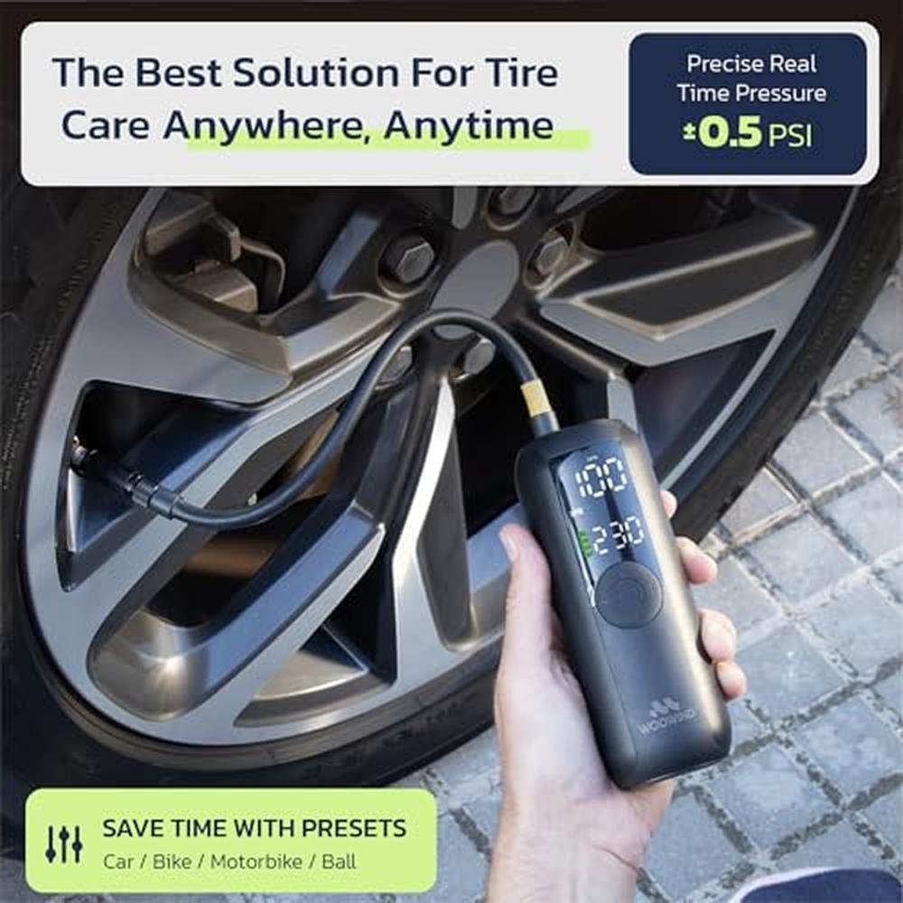Air Pump for Tires: Woowind Tire Inflator Portable Air – Close-up Detail