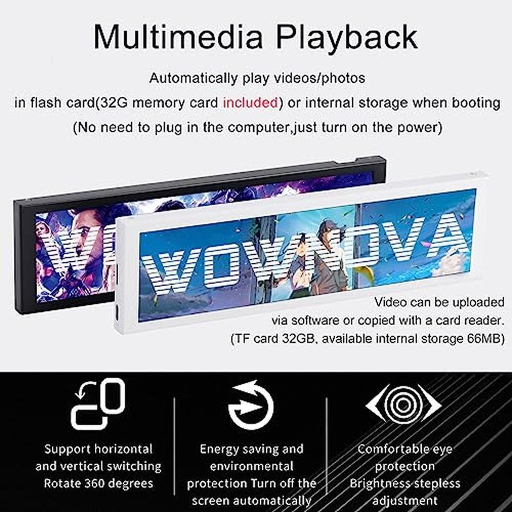 Monitor WOWNOVA: WOWNOVA 8.8 Computer Temp Monitor Dynamic – Close-up Detail