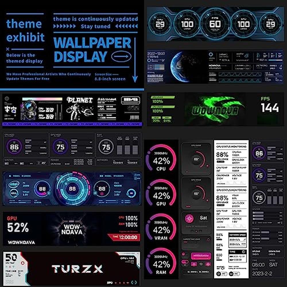 Monitor WOWNOVA: WOWNOVA 8.8 Computer Temp Monitor Dynamic – Packaging