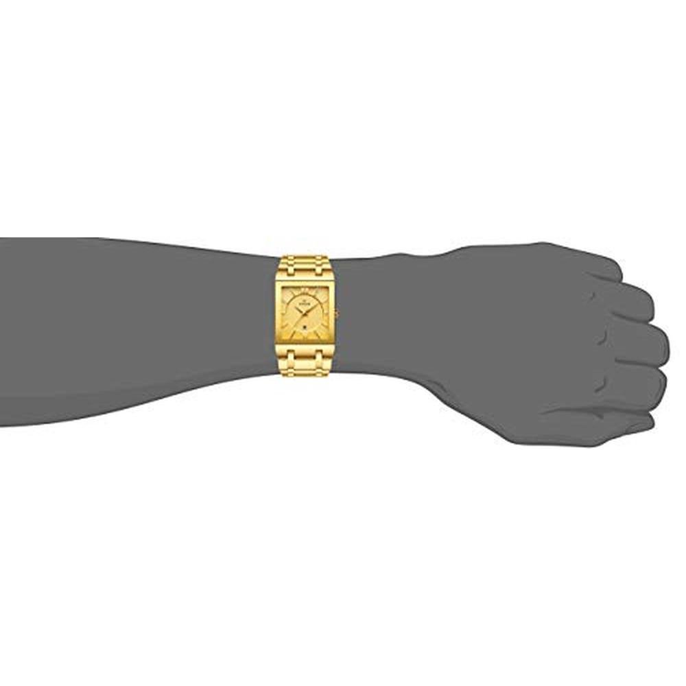 Square WWOOR Watch: Stainless Steel Mens Square Watch with – Side View