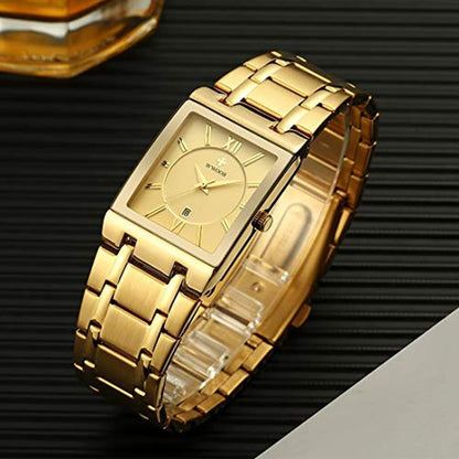 Square WWOOR Watch: Stainless Steel Mens Square Watch with – Packaging