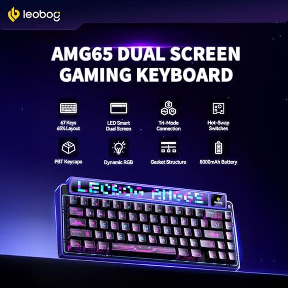 Keyboard Aula: Aula AMG65 Mechanical Gaming Keyboard with – Side View