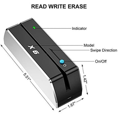 Bluetooth Magnetic: X6 BT VIP Card Reader Writer USB 3.0 – In Use