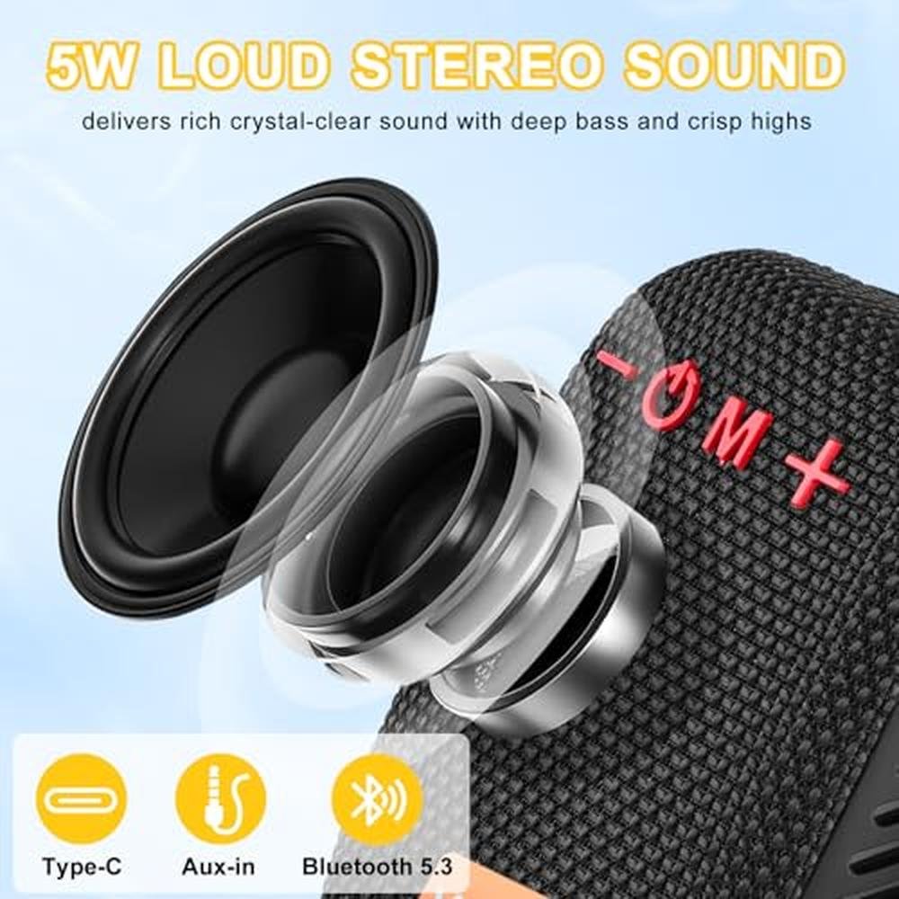 Bicycle Speaker: Xbnmex Portable Bluetooth IPX5 Waterproof – Side View