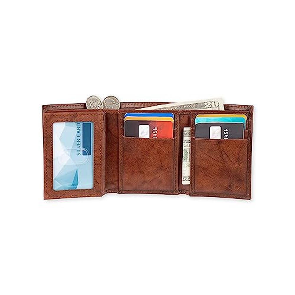 Dockers Men's Extra Capacity Slim Profile Trifold Wallet – In Use