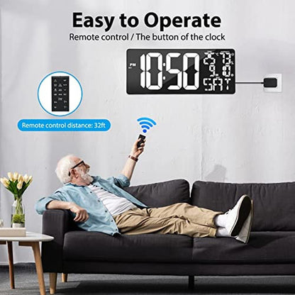 Xflyee Oversized Digital Wall Clock – Side View