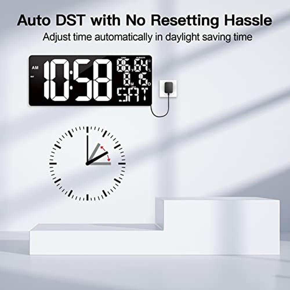 Xflyee Oversized Digital Wall Clock – In Use