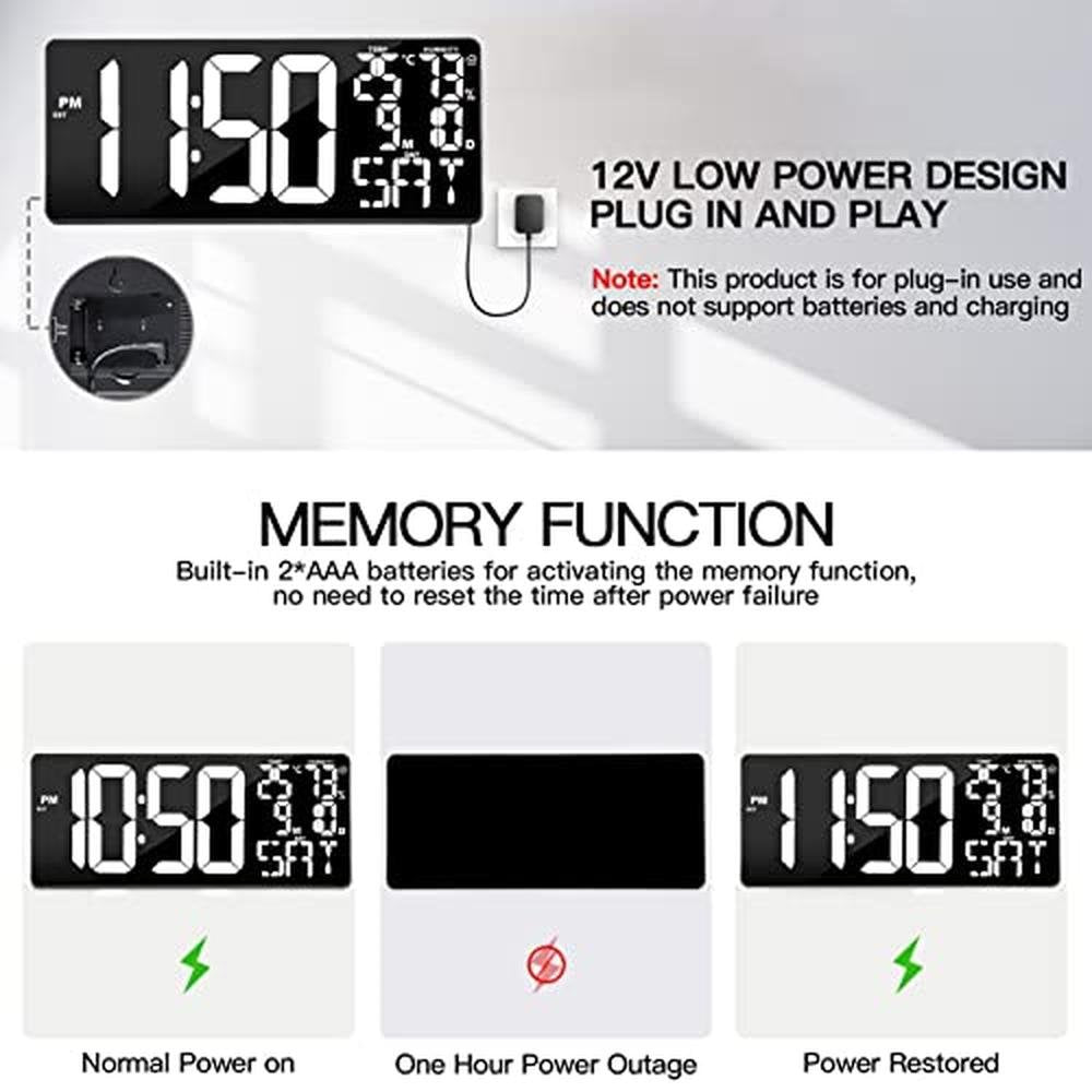 Xflyee Oversized Digital Wall Clock – Packaging