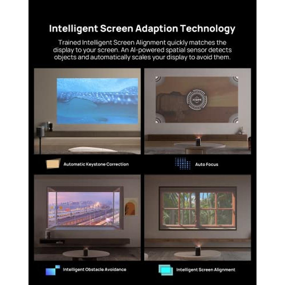 Intelligent Auto: XGIMI Halo+ 1080P Portable Projector – In Use