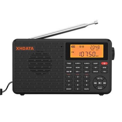 XHDATA D109 Portable Shortwave Radio – Front View