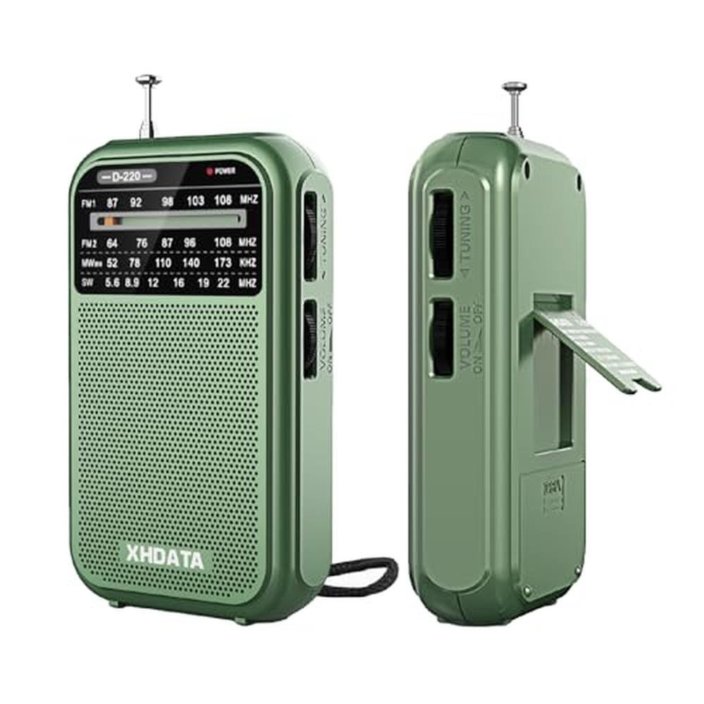 XHDATA D220: Portable AM FM SW Shortwave Receiver – Front View
