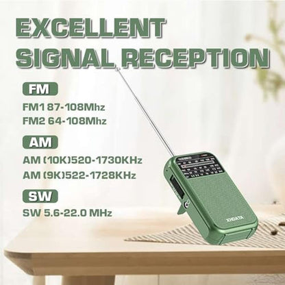 XHDATA D220: Portable AM FM SW Shortwave Receiver – Close-up Detail