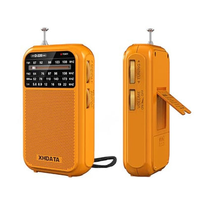XHDATA D220 Portable Radio: AM FM SW Shortwave Receiver – Front View