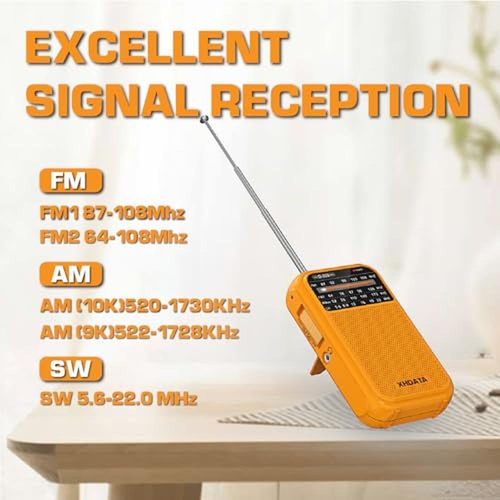 XHDATA D220 Portable Radio: AM FM SW Shortwave Receiver – Close-up Detail