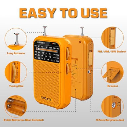 XHDATA D220 Portable Radio: AM FM SW Shortwave Receiver – In Use