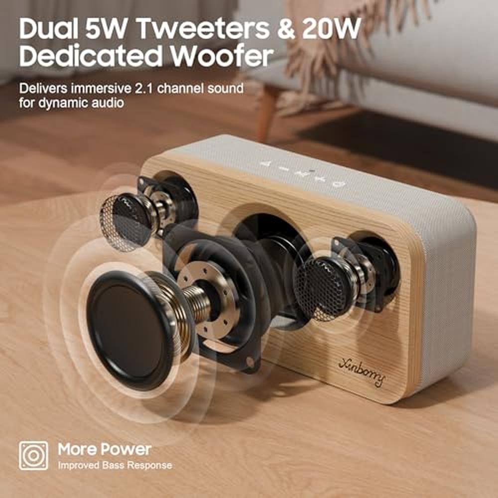 Bluetooth Xinborry: Xinborry Portable Bluetooth Speaker 40W – Side View