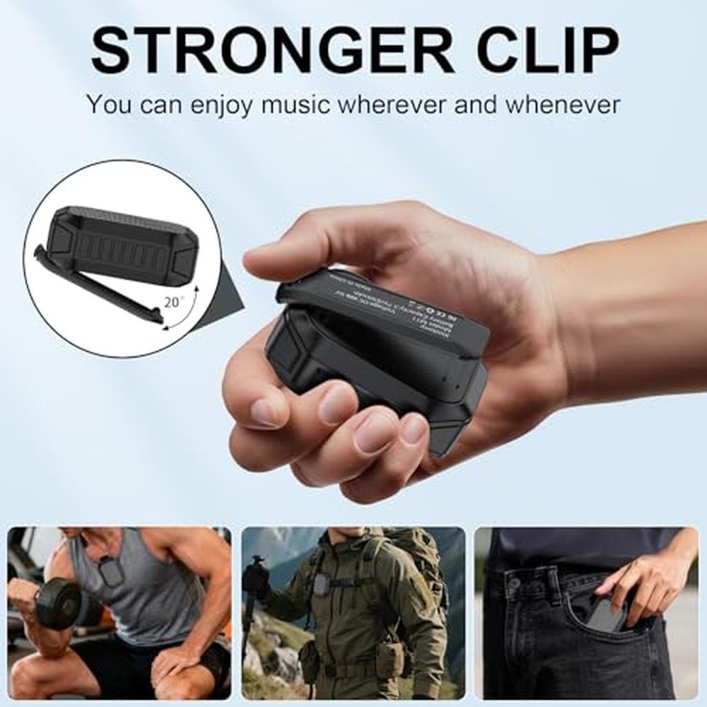 Bluetooth Speaker: Xinborry Wearable IPX7 Waterproof – Side View