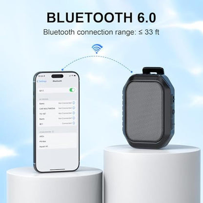 Bluetooth Speaker: Xinborry Wearable IPX7 Waterproof – In Use