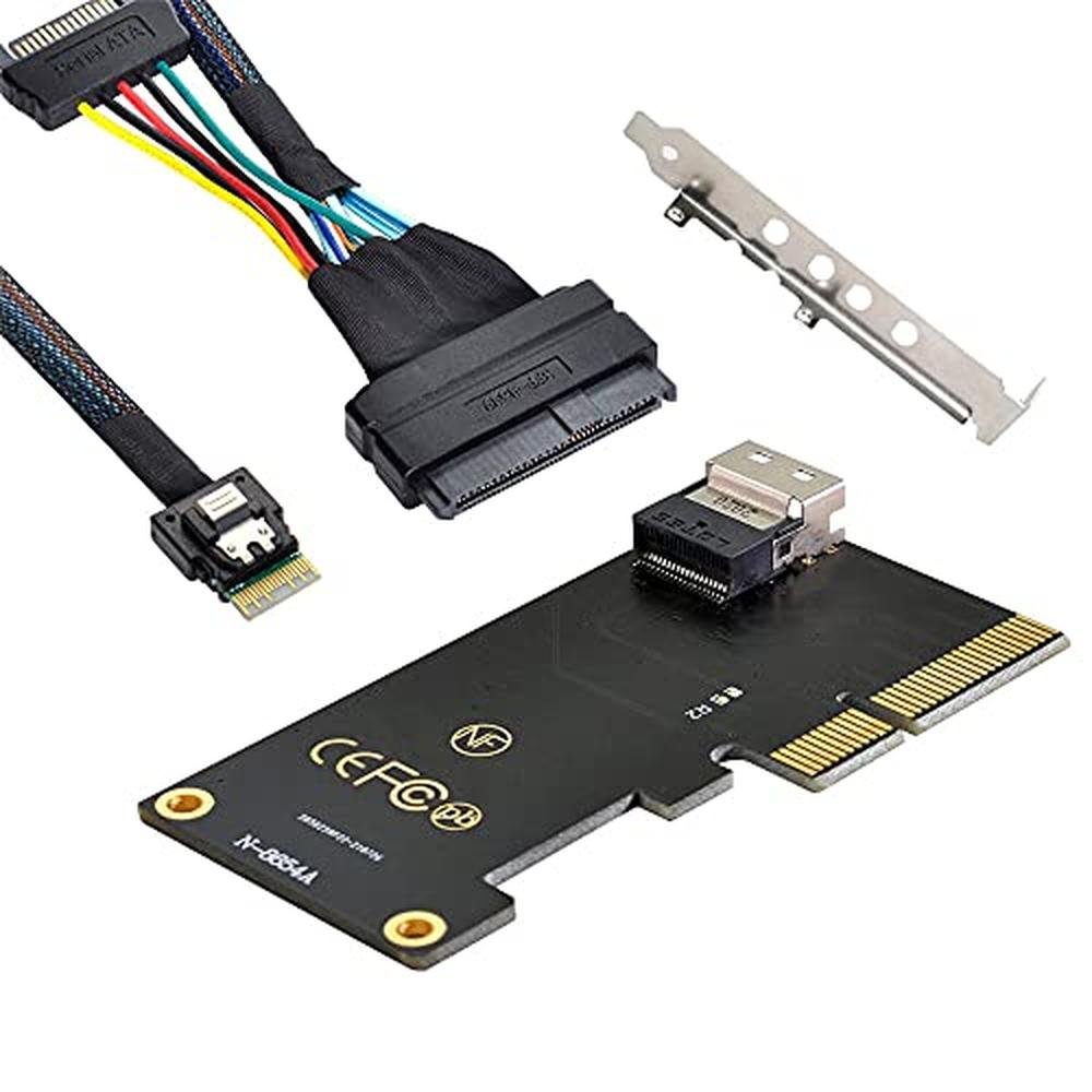 SFF Xiwai: Xiwai PCI-E 3.0 4.0 to SFF-8654 Slimline SAS – Close-up Detail