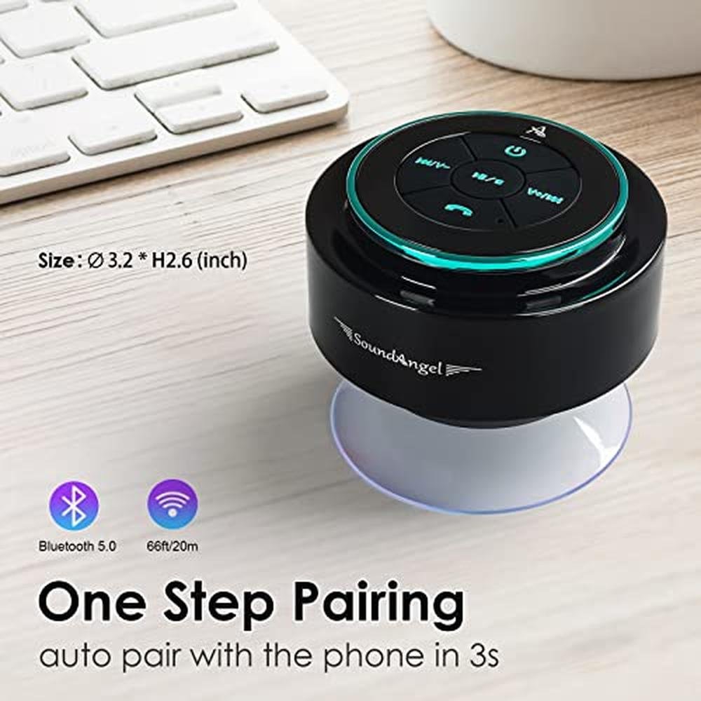 XLEADER Pro Shower Speaker: Certified IPX7 Waterproof – Side View