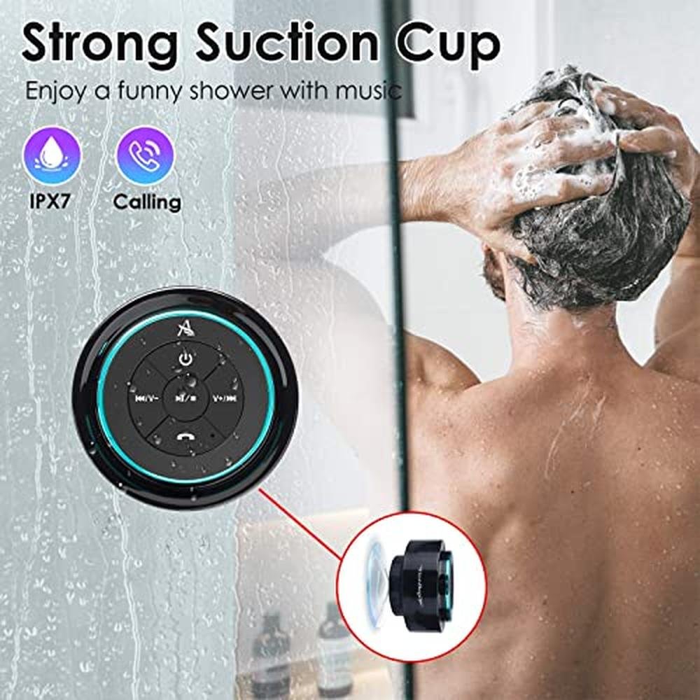 XLEADER Pro Shower Speaker: Certified IPX7 Waterproof – Close-up Detail